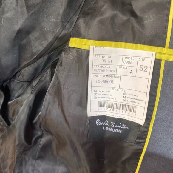 Paul Smith London 100% Wool Lightweight Suit Jacket Size 52 - Picture 3 of 7